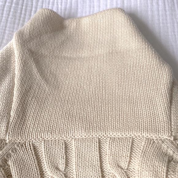 GANT Chunky Shawl Collar Cable Knit Cotton Cardigan - Picture 7 of 7